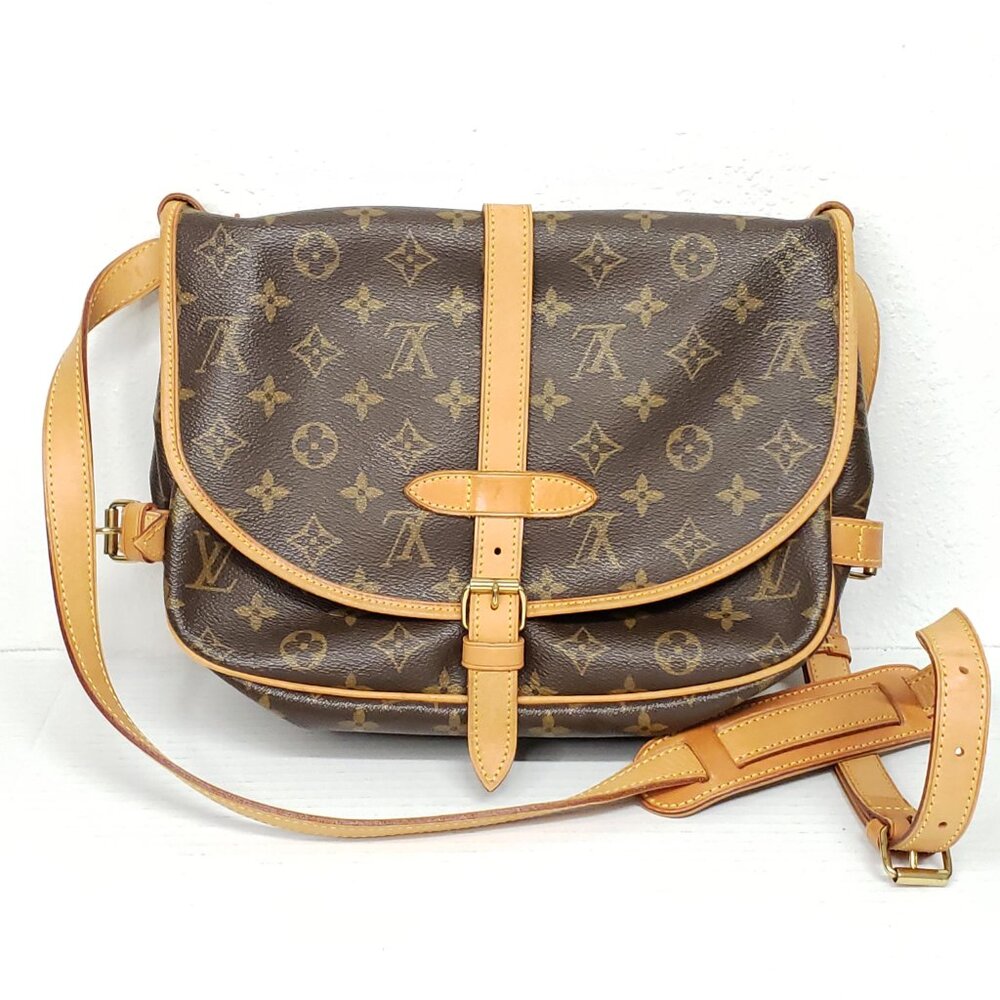Louis Vuitton Monogram Canvas Brown and Tan Shoulder Bag